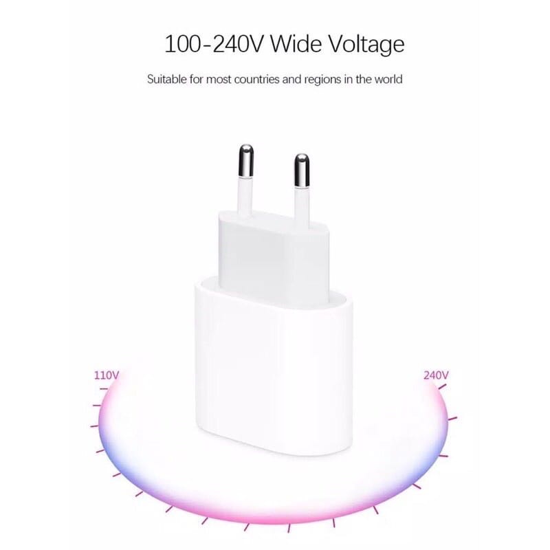 [ADAPTOR] TRAVEL CHARGER TYPE C USB C POWER ADAPTER CHARGER 20W PD FAST CHARGING