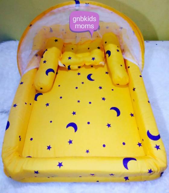 Kasur bayi kelambu dan perlengkapan tempat tidur bayi bantal dan guling kolam