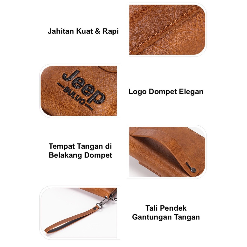 ORIGINAL JEEP BULUO DOMPET HP DAN UANG SEMI KULIT KUALITAS PREMIUM A762