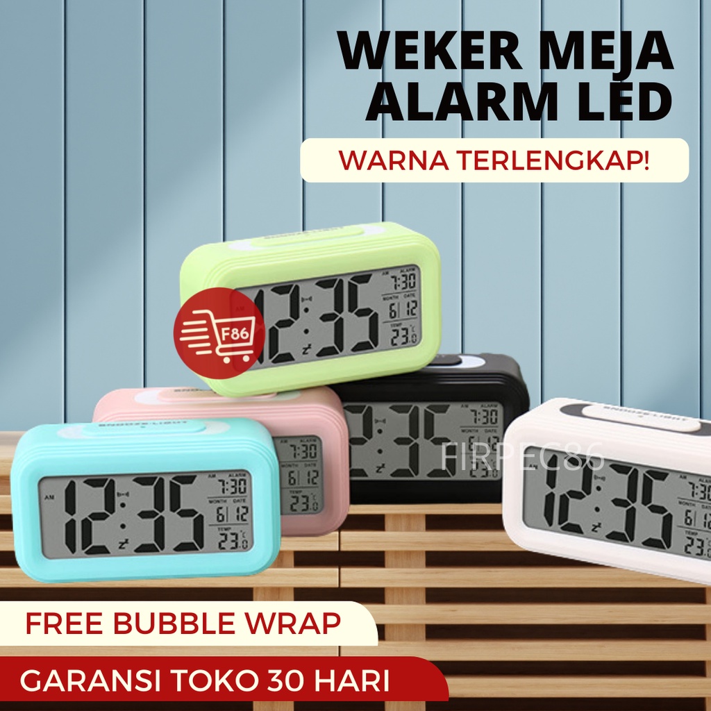 Jam Meja Digital / Desktop Smart Clock / Jam Meja Alarm LED Weker Anak