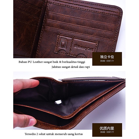 PROMO!!! Dompet Lipat Pendek Keren Pria ORI Import Korean Kualitas Premium Men Short Wallet