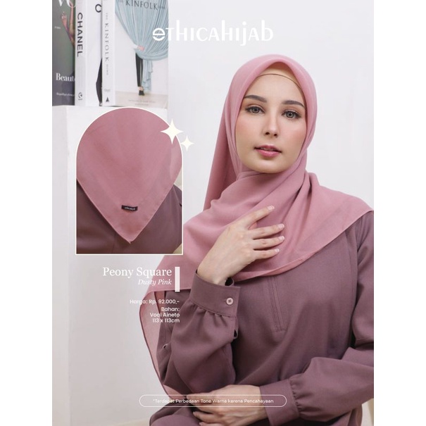 HIJAB SEGIEMPAT POLOS • CAMELIA SQUARE • PEONY SQUARE • POLOS VOAL * RILEY SQUARE II  ETHICA