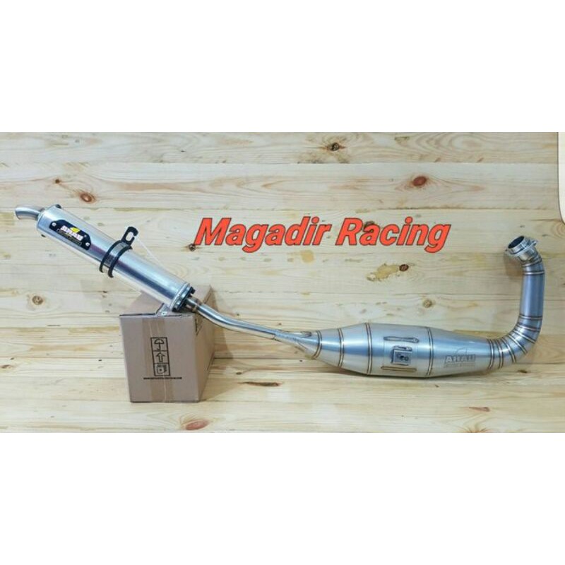 Knalpot Ninja R atau RR Stainless Ahau1 Type Leher L Original Ahau