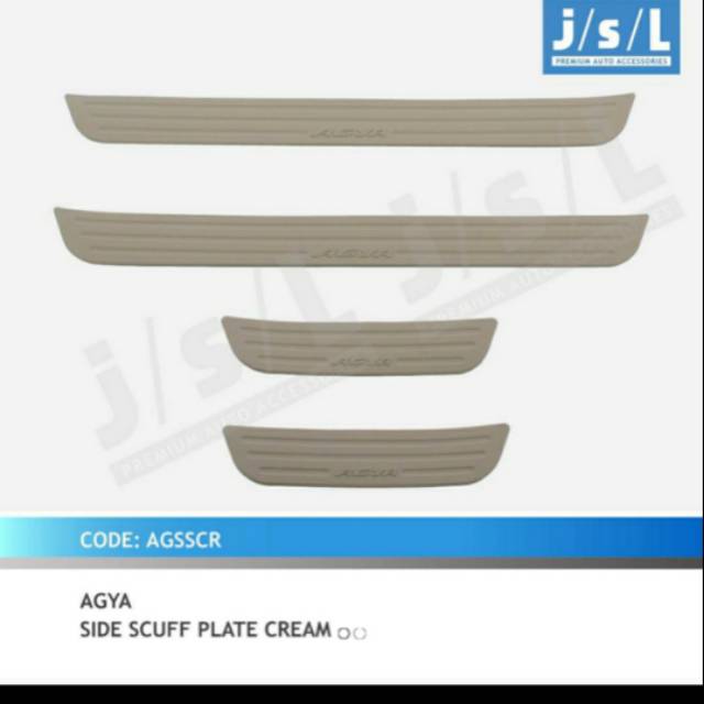 Sillplate samping Agya Ayla 2013 2017 2021 2022 gr sport Hitam &amp; Cream jsl