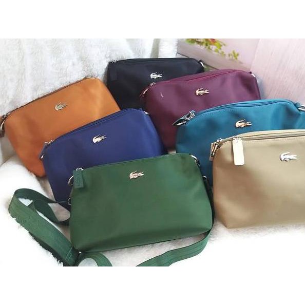 TAS SLING BAG LACOSTE BAHAN NYLON