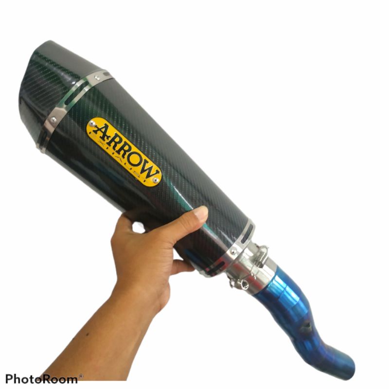 KNALPOT ARROW CARBON SLIP ON BIRU CBR 150R CB 150R CBR 250R CBR 250RR R25 MT25 NINJA 250