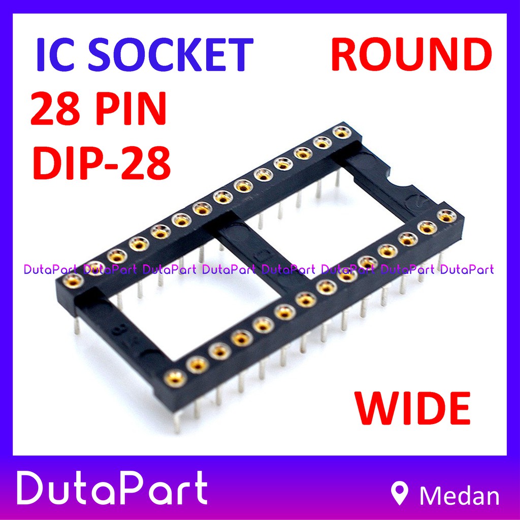 Socket IC 28 PIN 28PIN Round Bulat Adapter Soket DIP-28 DIP28 28P WIDE