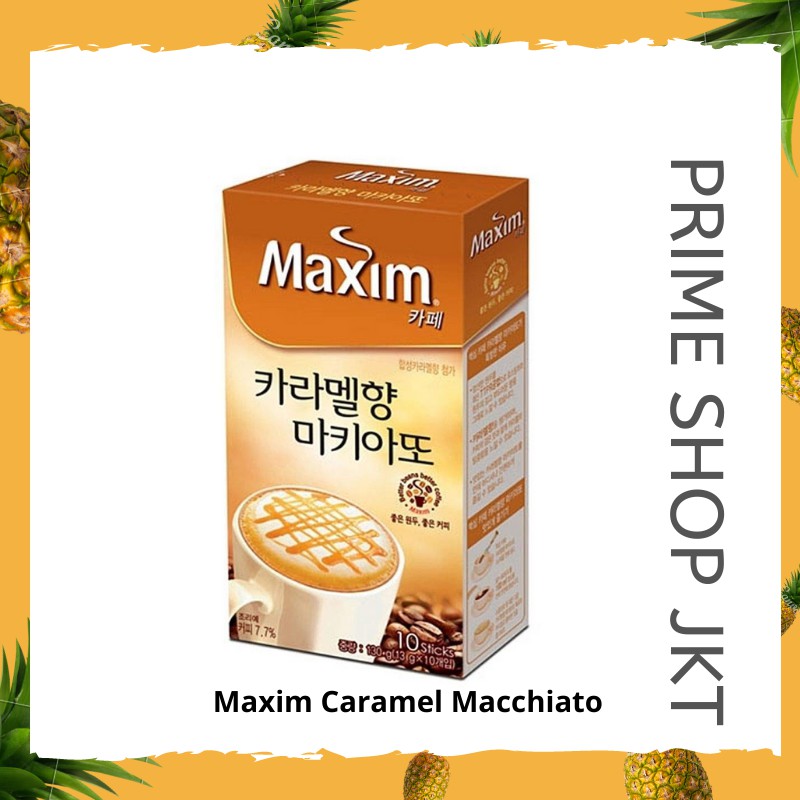 

Maxim Cafe Caramel Macchiato 10 sticks Minuman Kopi Gula Karamel Korea