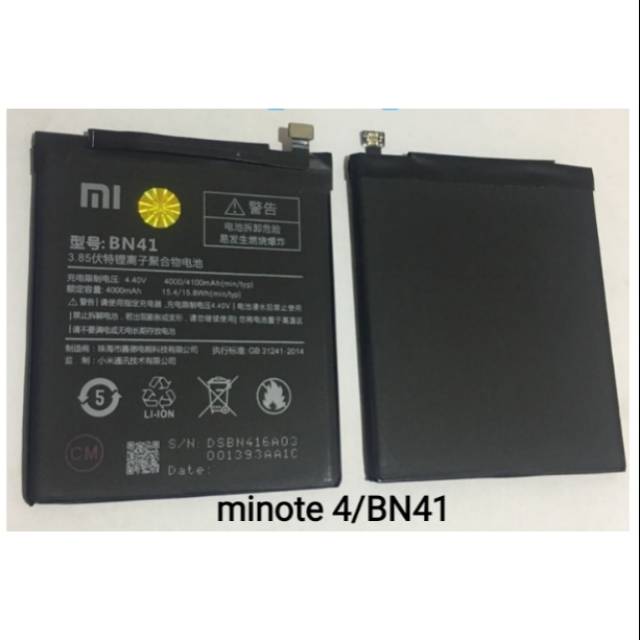 BATERAI BATTERY BATRE ORIGINAL 100% XIAOMI REDMI NOTE 4/ BN41