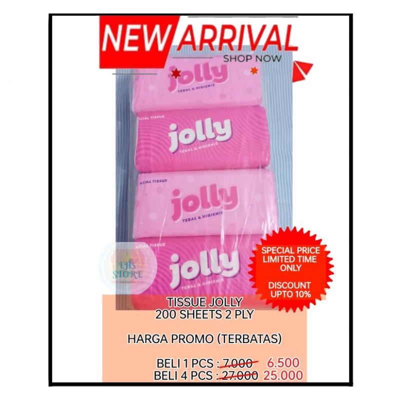 (1 SLOP) TISSUE JOLLY 200 SHEETS/ TISU JOLLY 200/ JOLLY 200