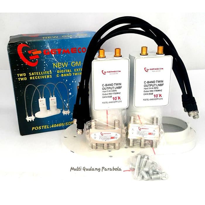 Promo Lnb Getmecom New GM-999 10k White untuk 2 lnb 2 receiver Murah Banget