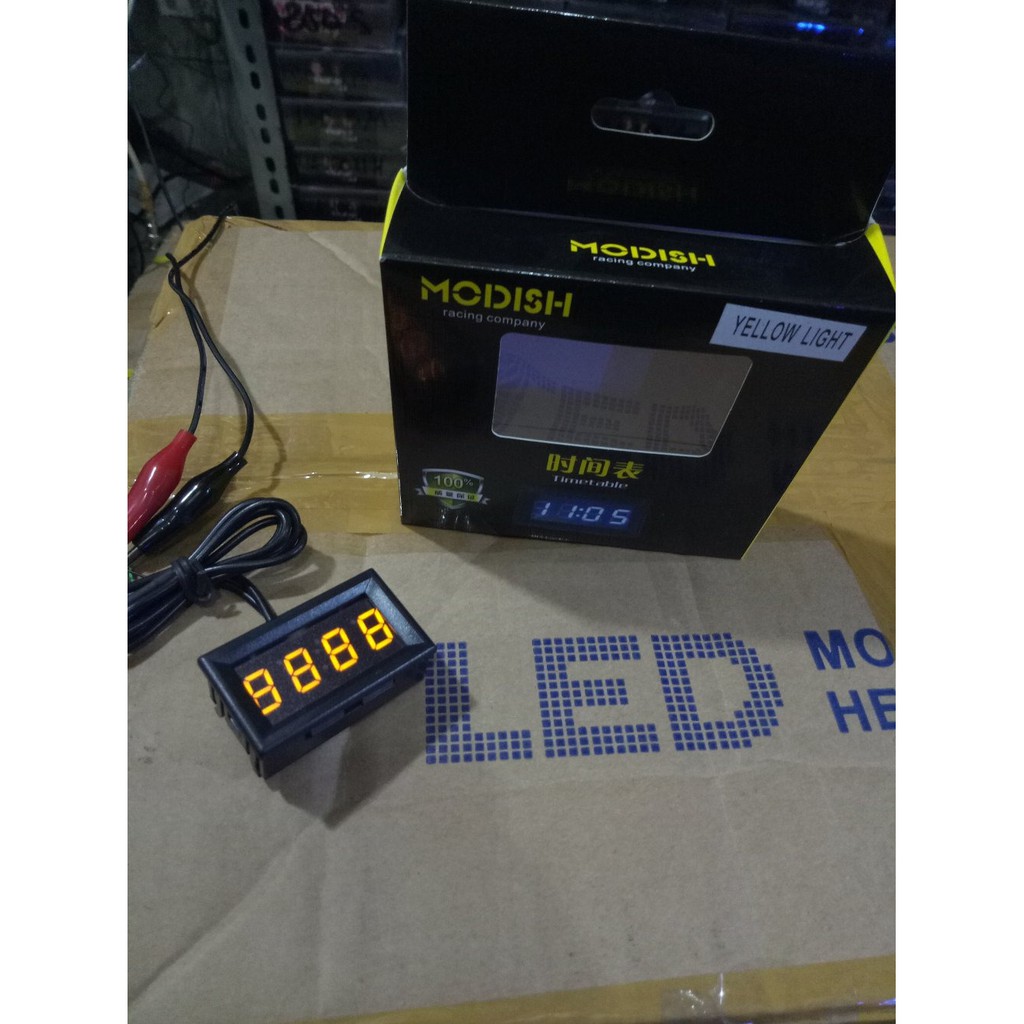 JUAL MURAH jam digital led buat mobil dan motor