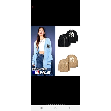 MLB** basic big logo cardigan