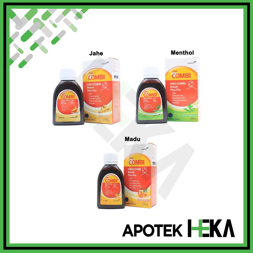 OBH Combi Batuk Plus Flu 60 ml / 100 ml - Sirup Obat Batuk Dewasa (SEMARANG)