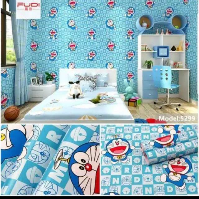 Wallpaper Dinding Motif Doraemon Kamar Anak / Wallpaper sticker karakter