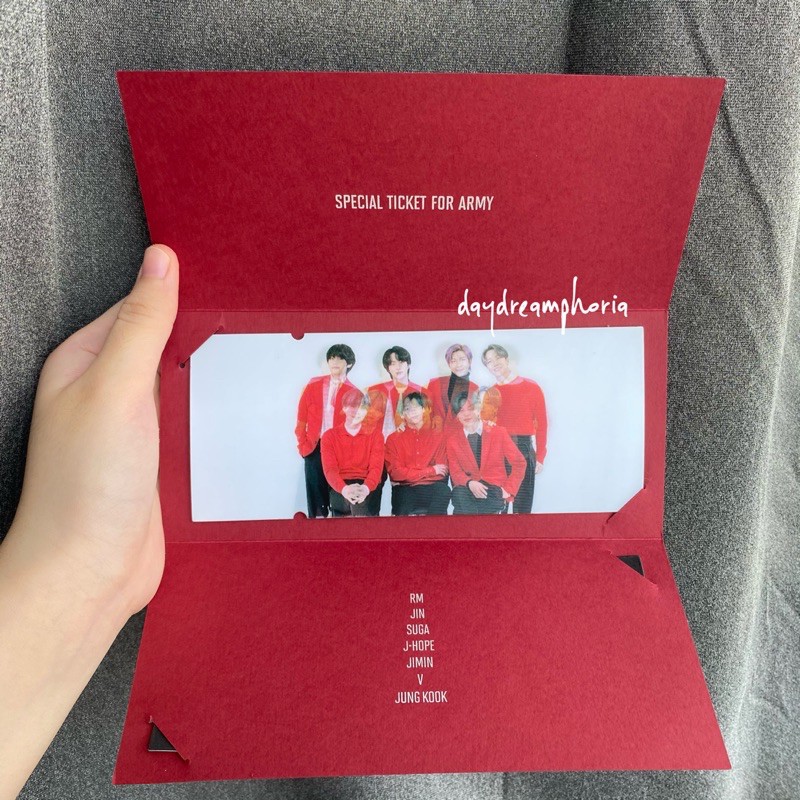 BTS LENTICULAR TICKET MOTS ON:E SET