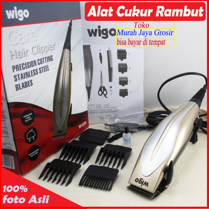 Wigo W 520 Mesin alat cukur rambut potong rambut cukuran elektrik