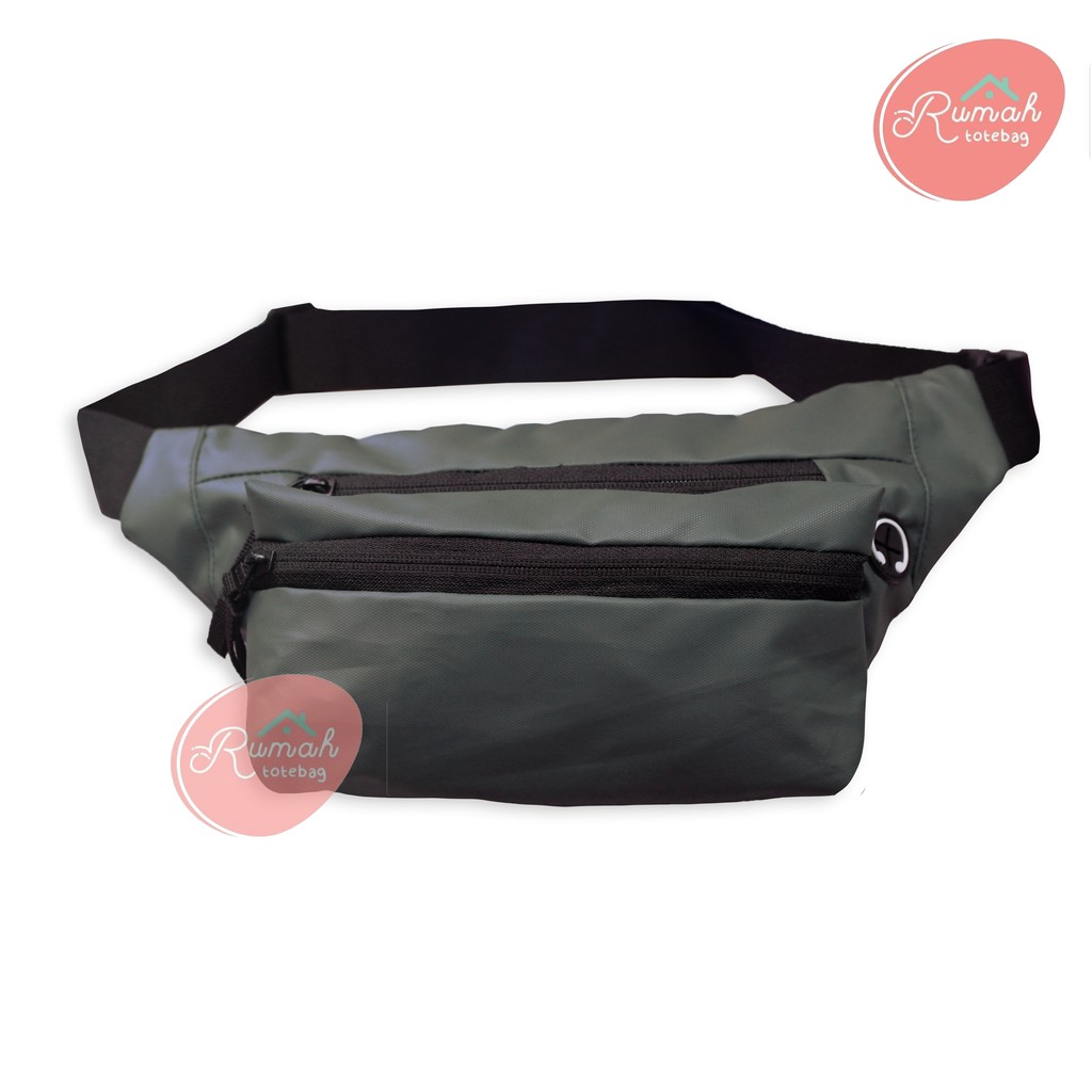 Tas Pria WATERPROOF slingbag waistbag casual anti air pria wanita