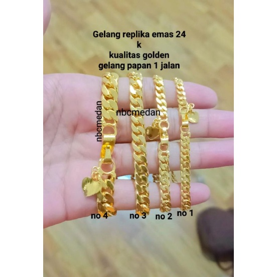 Replika mas 24k kualitas golden cincin + gelang (premium yahh,yg bagus nya)