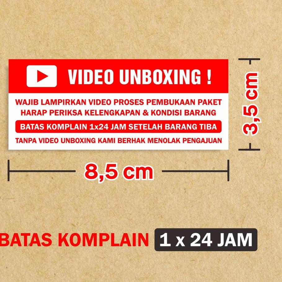 

Trendy Sticker Label Wajib Video Unboxing Stiker Pengiriman Paket Online Shop 8,5 x 3,5 cm 1 roll/500 pcs .,