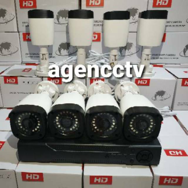 paket cctv  8chanel 8 kamera 5mp full hd outdoor anti air