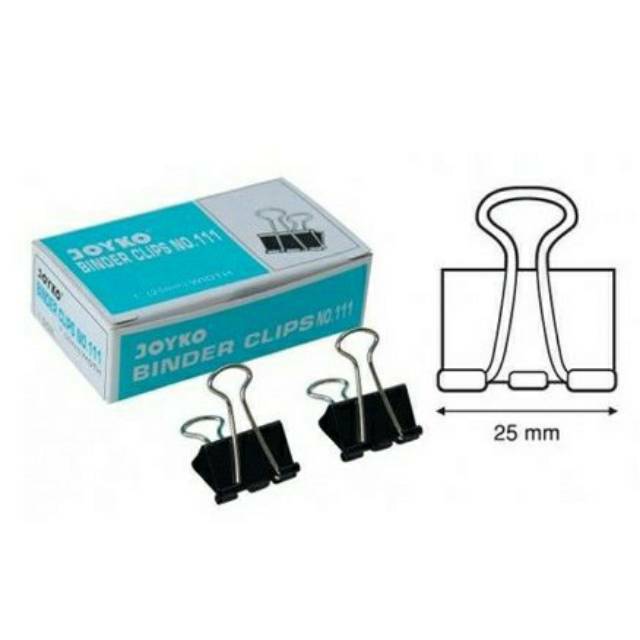 

Binder Clips JOYKO No. 111 Isi 12 pcs | Klip Binder