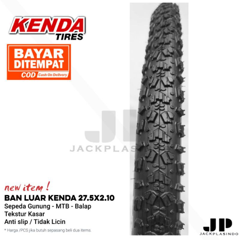 Ban Luar Kenda 27.5x2.10 Sepeda Gunung - MTB - Balap Tidak Licin uk 27 in