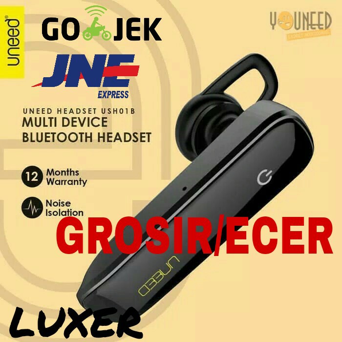 Headset Earphone Uneed Bluetooth Wireless Iphone 6 7 8 X Samsung Note