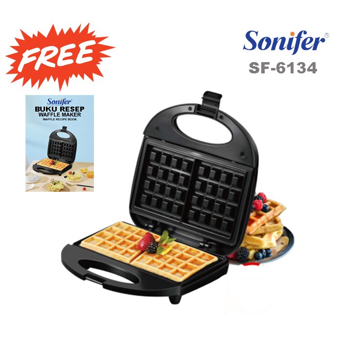 Sonifer SF-6134 Waffle Maker Alat Pemanggang Roti Pembuat Wafel Elektrik