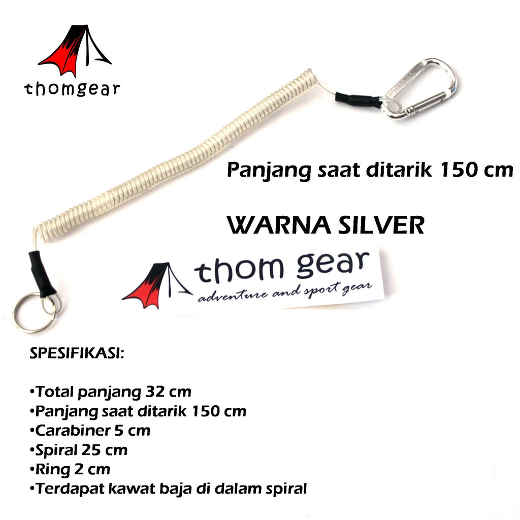 Gantungan Kunci Racet Ratchet Tali Pengaman Lanyard Spiral Wire Sling Safety Fall Protection Scaffolding