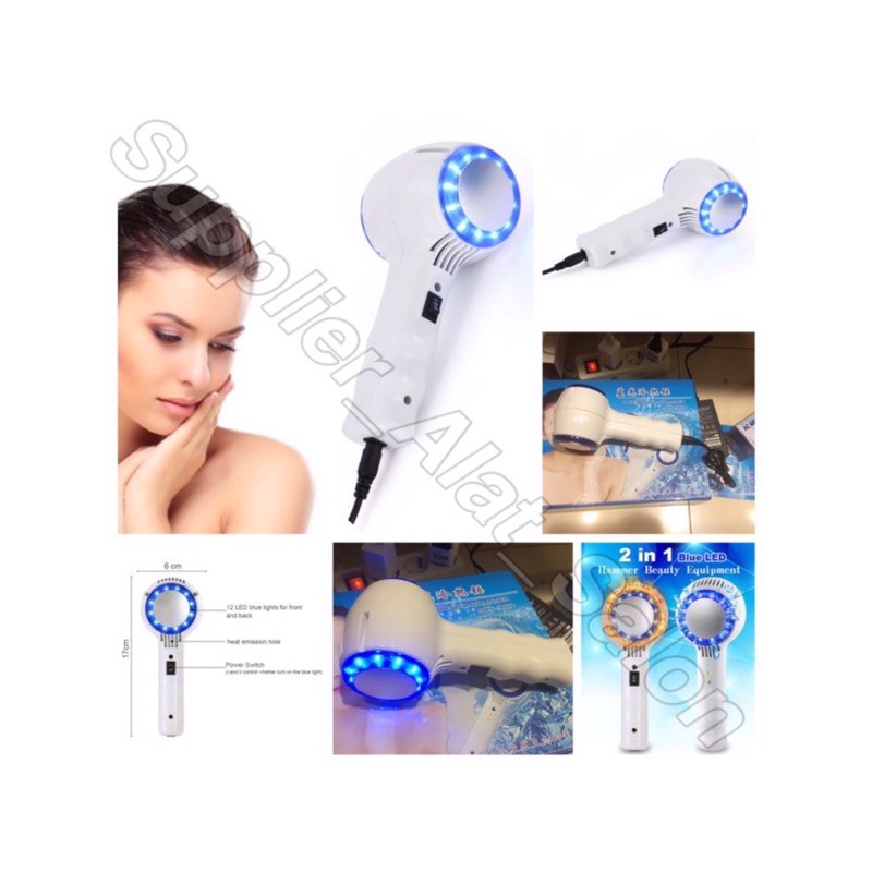 Blue Photon Hot &amp; Cold Hammer / Strika Wajah /Sinar Photon / Alat Facial / Relaxsasi &amp; Massage Wajah