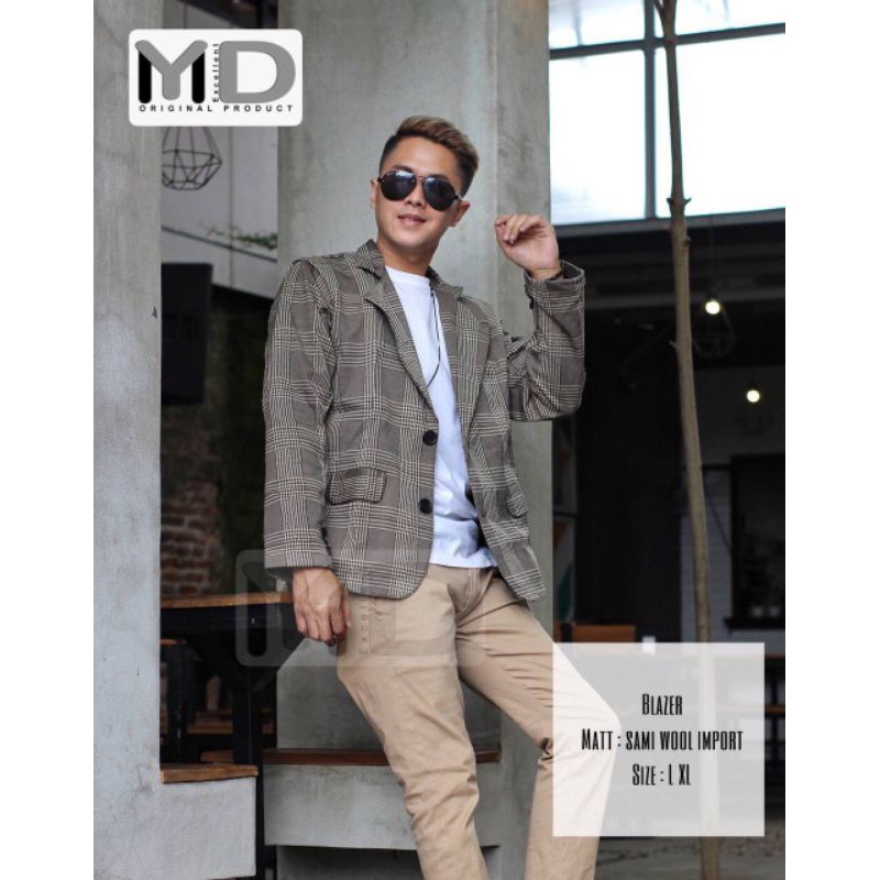 BLAZER TARTAN KOTAK-KOTAK TERBARU BLAZER PRIA SEMI BLAZER PRIA MOTIF TERKINI KEREN TERLARIS
