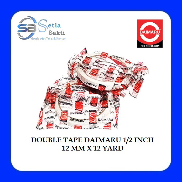 

DAIMARU Double Tape 1/2 Inch - 12 mm x 12 Yard - 1 Pcs