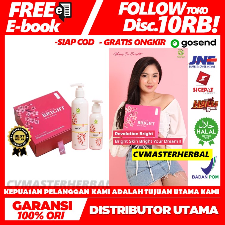 Revolution Bright Original  Body Lotion Pemutih Kulit Tubuh Terbaik  Skincare Whitening (Cod) Whiten