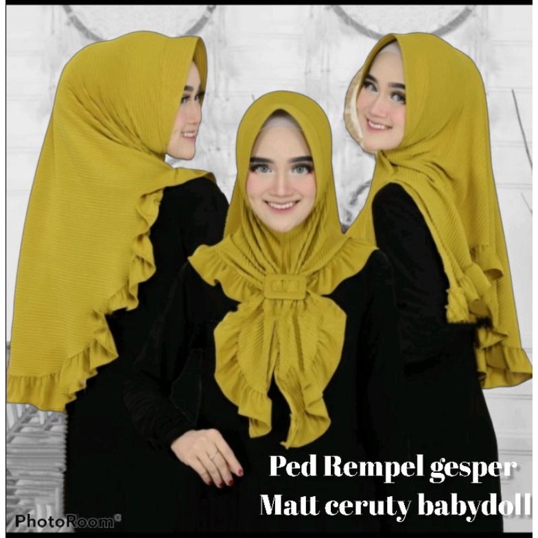 BERGO PLISKET REMPEL GESPER/BERGO PLISKET/HIJAB INSTAN