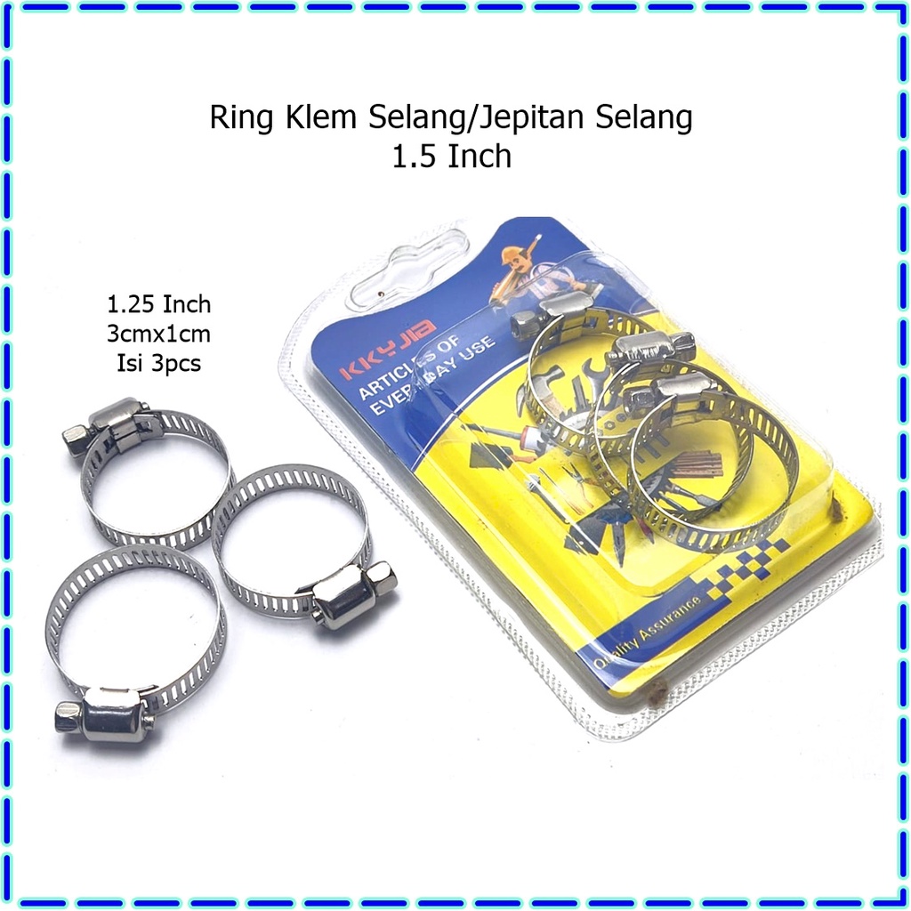 Ring Klem Selang/Cicin Klem Selang/Jepitan Selang 0.5 Inch/1.25 Inch