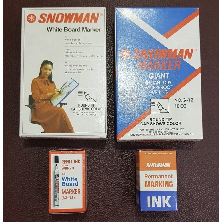 

Spidol dan Tinta Snowman Permanent dan White Board