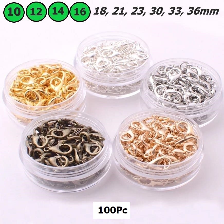 Uk 10mm(301) - 16mm(304) Harga/100pc Kait Lobster Kait Kalung/Kait Gelang/Kait Liontin