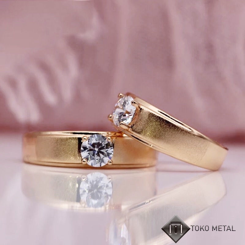 XUPING CINCIN MATA 1 LAPIS EMAS WANITA/ ROSE GOLD [ Toko Metal ]