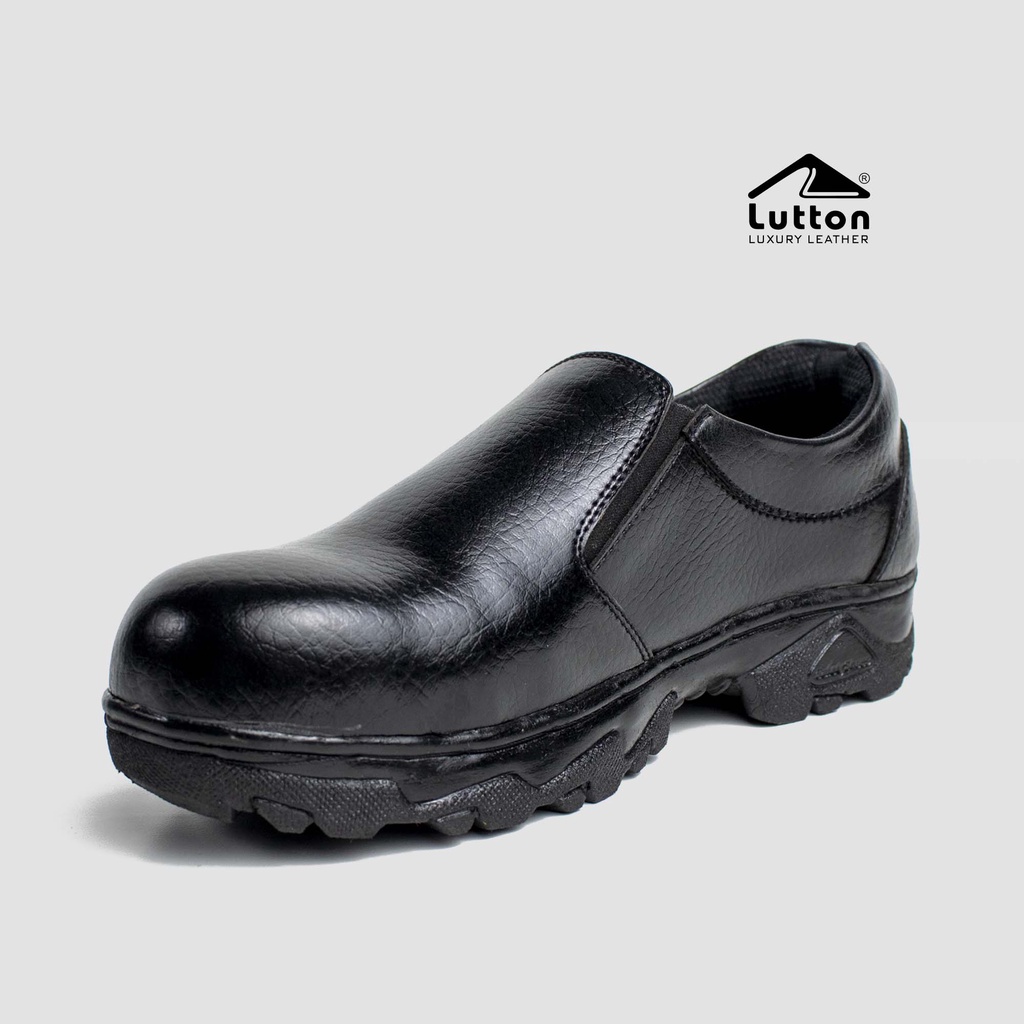 SEPATU SAFETY SLIP ON PRIA SEPTY SLIP ON TANPA TALI SEPATU SAFETY SEMI BOOTS PRIA KULIT TALI SEPATU SAFETY TANPA TALI - PENDEK TALI SAFETY