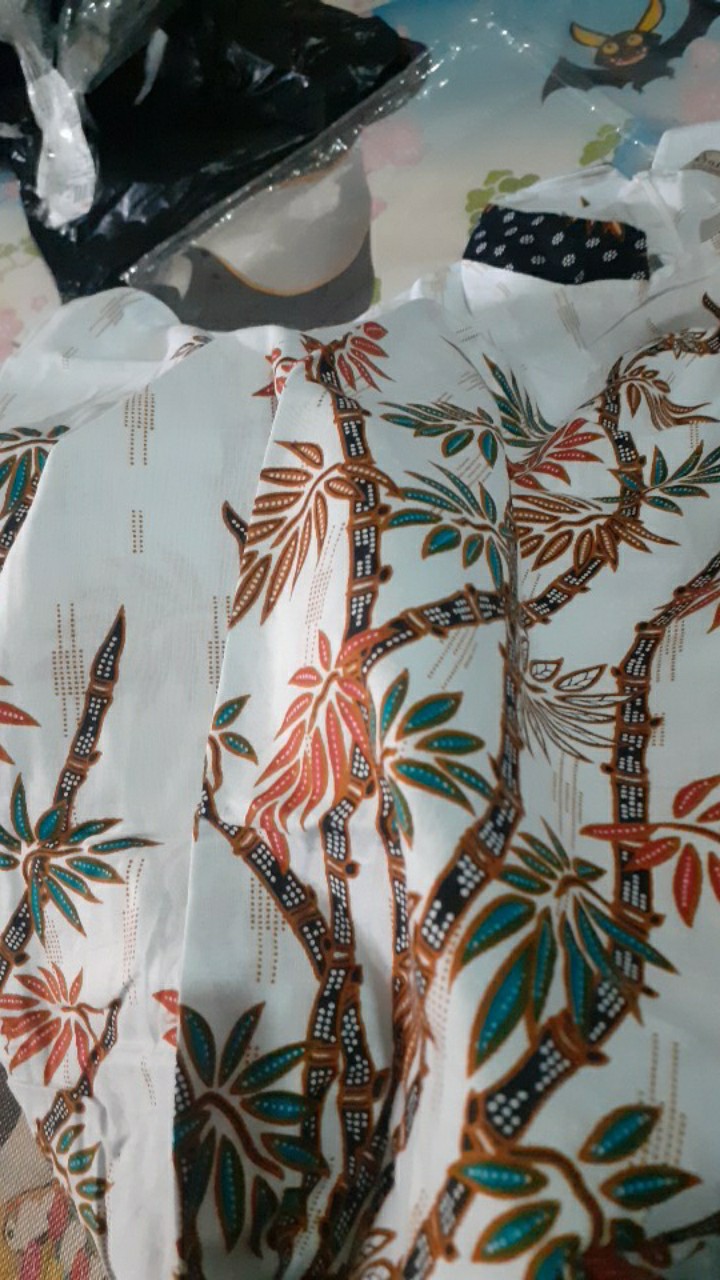 Tey-17 Batik Wanita Asj Sa Hrb026 Kenongo Kemeja Tosca Pendek