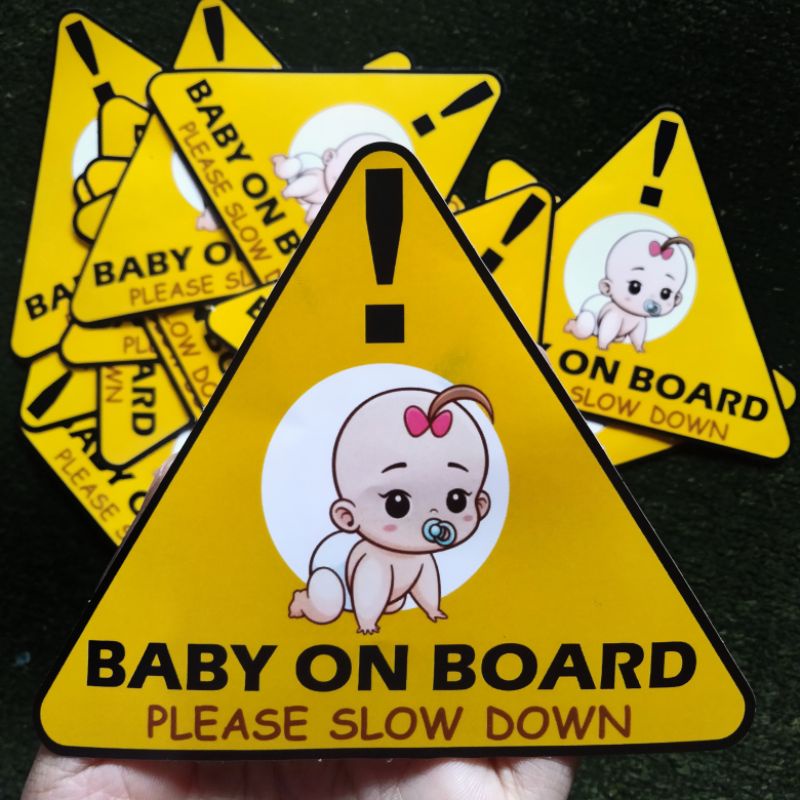 STICKER BABY IN CAR BABY ON BOARD CUTTING