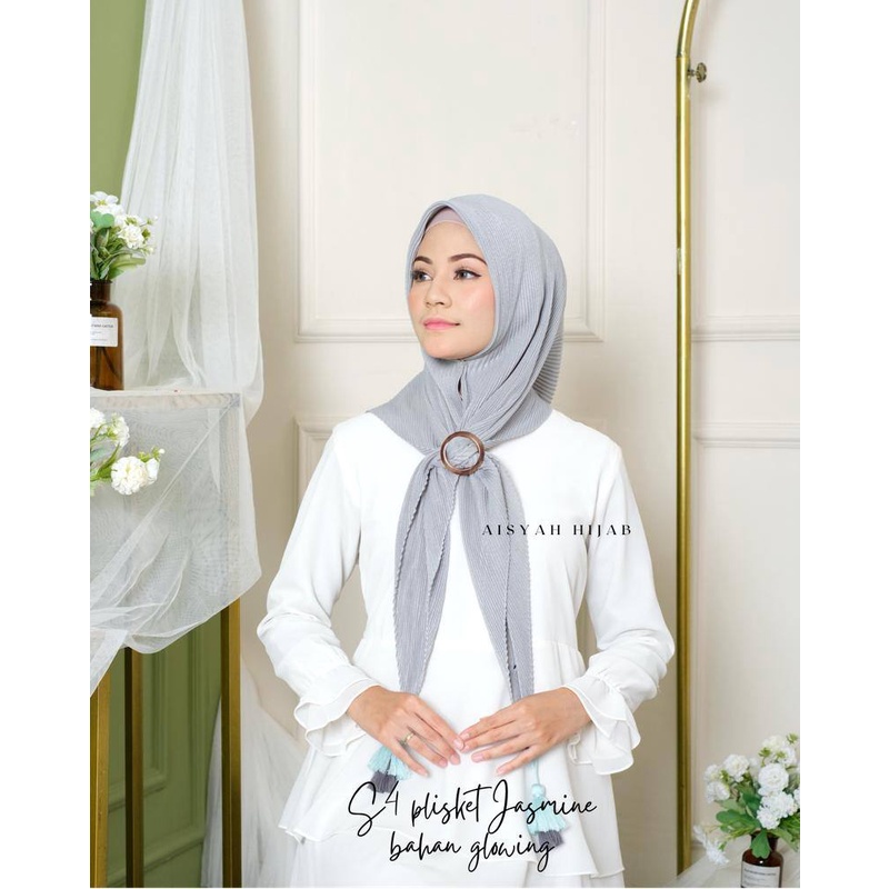 Agen Supplier Grosir Hijab Segiempat Plisket Jasmine Jilbab Segiempat Plisket Termurah