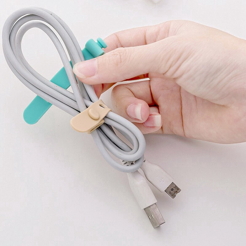 4pcs/Set Silicone Cute Cable Earphone Wire Cord Organizer