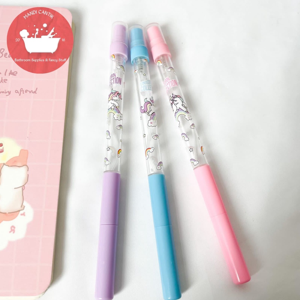 

mandicantik Pulpen Parfum batang Unicorn bisa isi 10 ml Botol parfum decant vial isi ulang pewangi pena pen lucu gel karakter