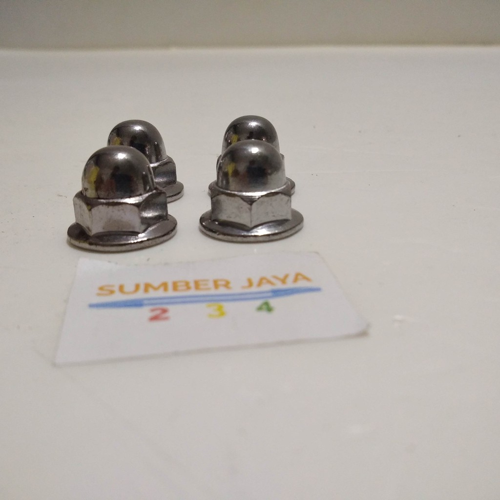 MUR TOPI M8/CUP NUT 8MM/MUR TOPI NEKEL 8MM/MUR TUTUP M8 TERMURAH