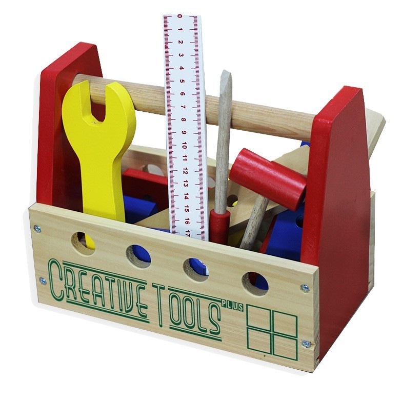 Mainan Edukasi Kreatifitas Kotak Perkakas Kayu
