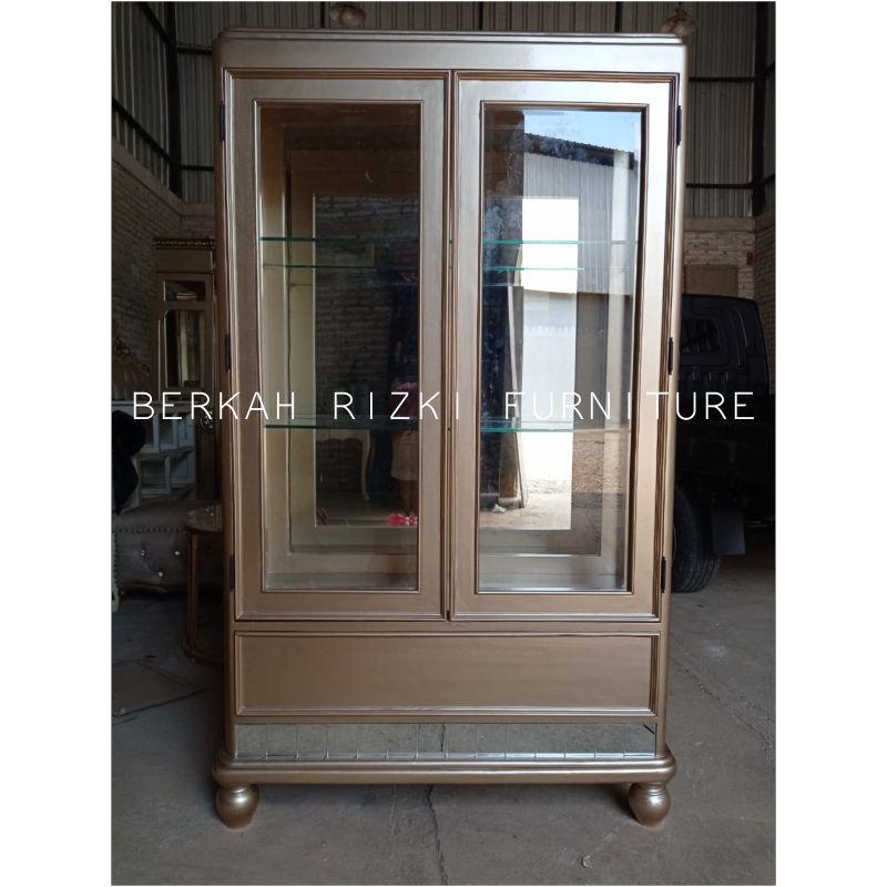 lemari kaca lemari hias minimalis