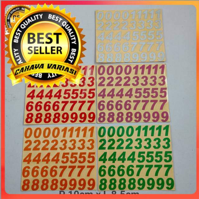 

stiker cutting ABJAD ALFABET NOMOR 10cm x 8.5cm KUALITAS TERBAIK