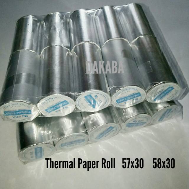 

Kertas Struk Thermal Paper 1pack 57x30 58x30 EDC, Printer Bluetooth, Cash Register